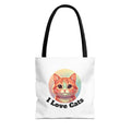 Cat Lover Tote Bag — Cute "I Love Cat" Kitty Canvas Tote