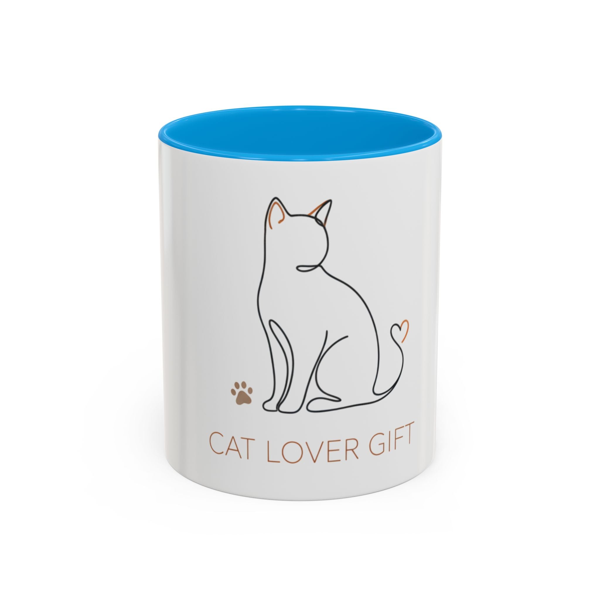 Cat Lover Mug — Minimal Line Art Coffee Cup (11oz & 15oz)