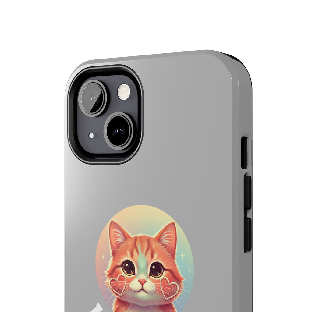 I Love Cat Tough Phone Case — Cute Retro Kitty Protective Phone Cover