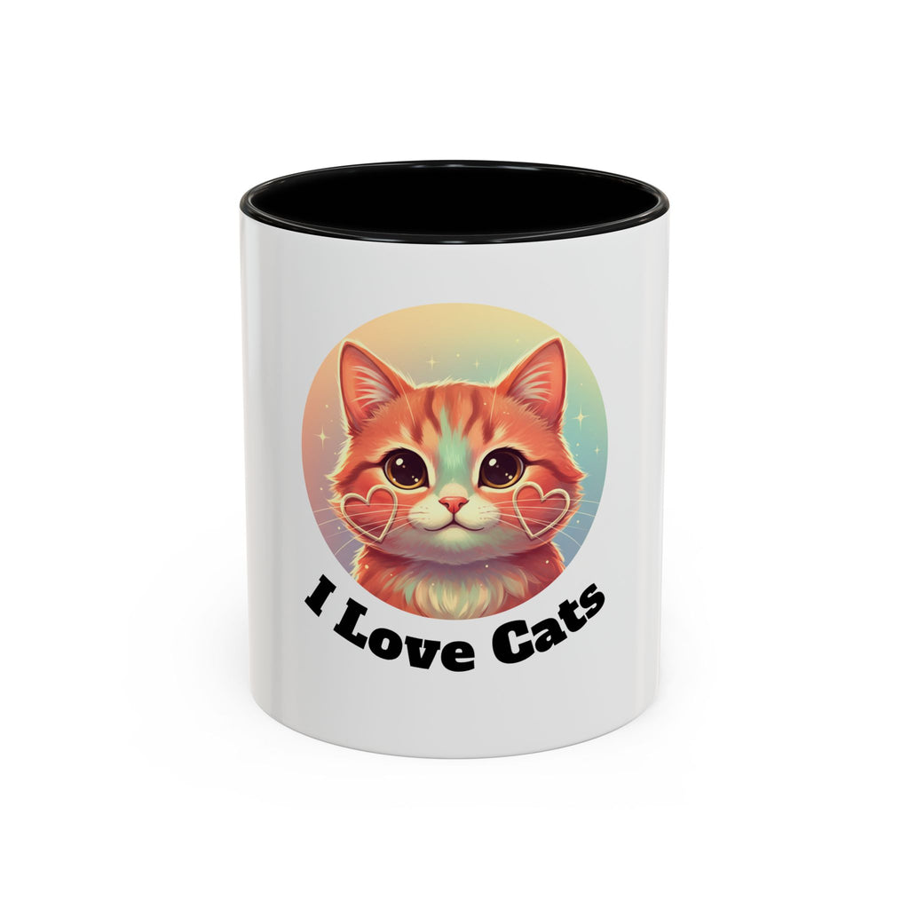 Cute Ginger Cat Accent Coffee Mug — Adorable Heart Cheeks Cat Mug (11/15oz)