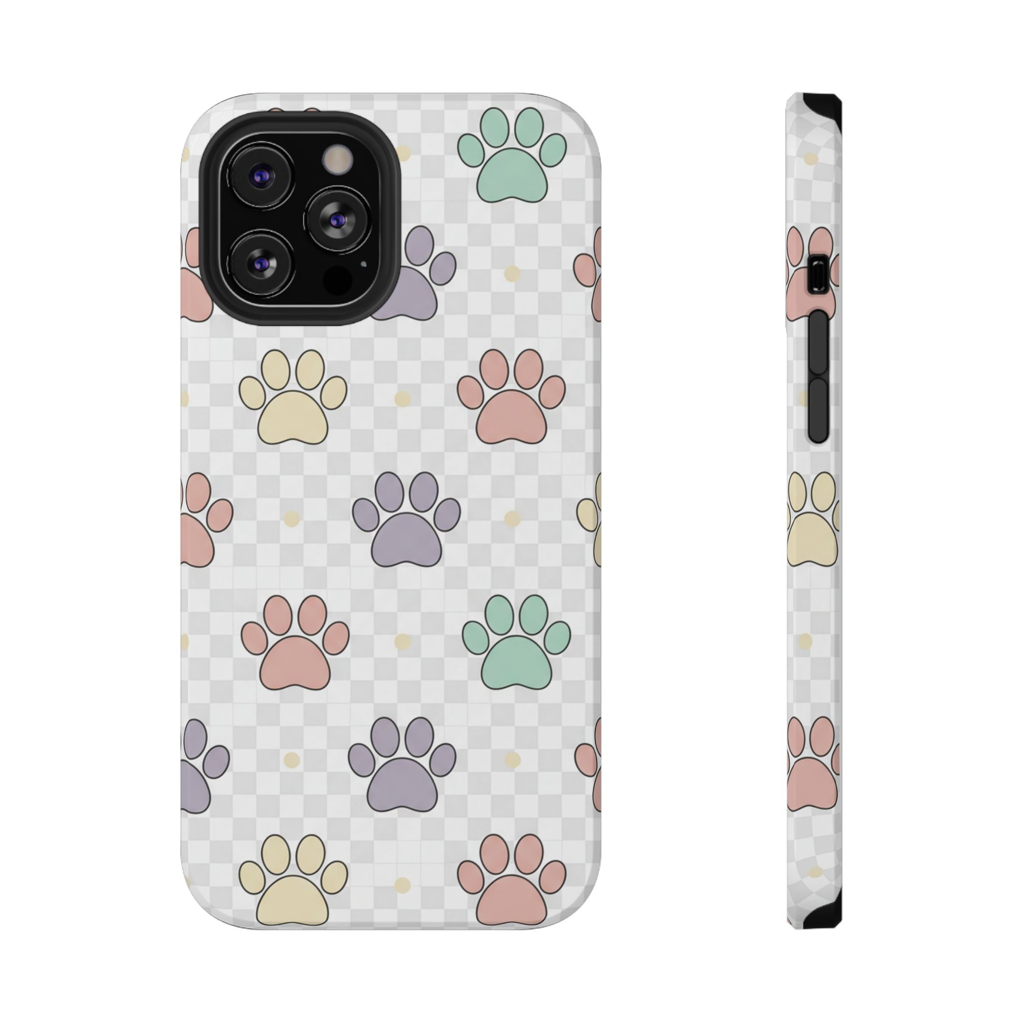 Paw Print Impact Phone Case — Pastel Pet Protector