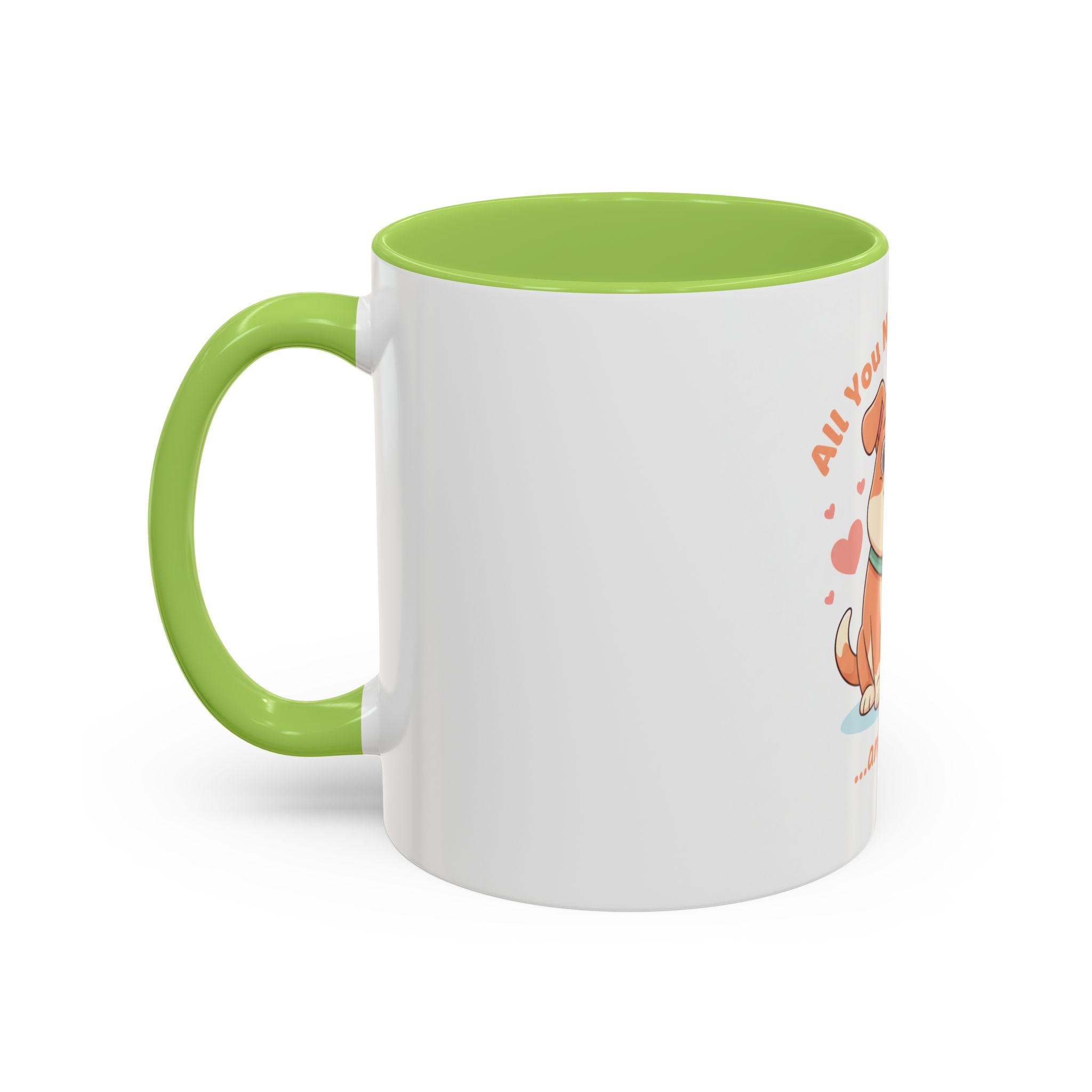 Dog Lover Coffee Mug — "All You Need Is Love... and a Dog" Accent Mug