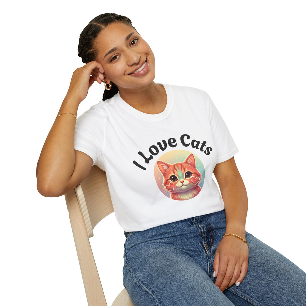 I Love Cat T-Shirt — Cute Retro Cat Graphic Tee for Cat Lovers