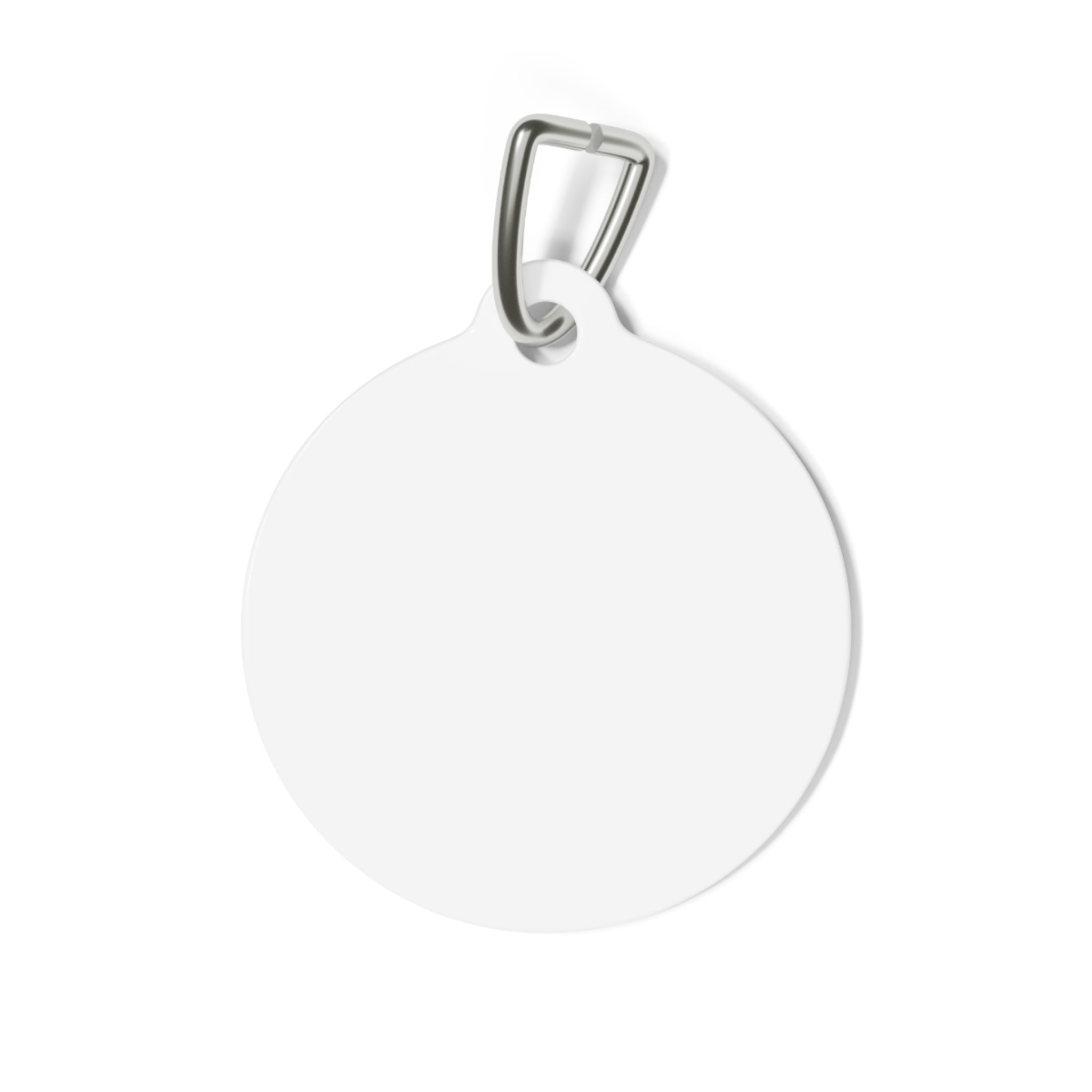 Personalized Round Pet Tag — Custom Name (e.g., Max) with Paw Accent