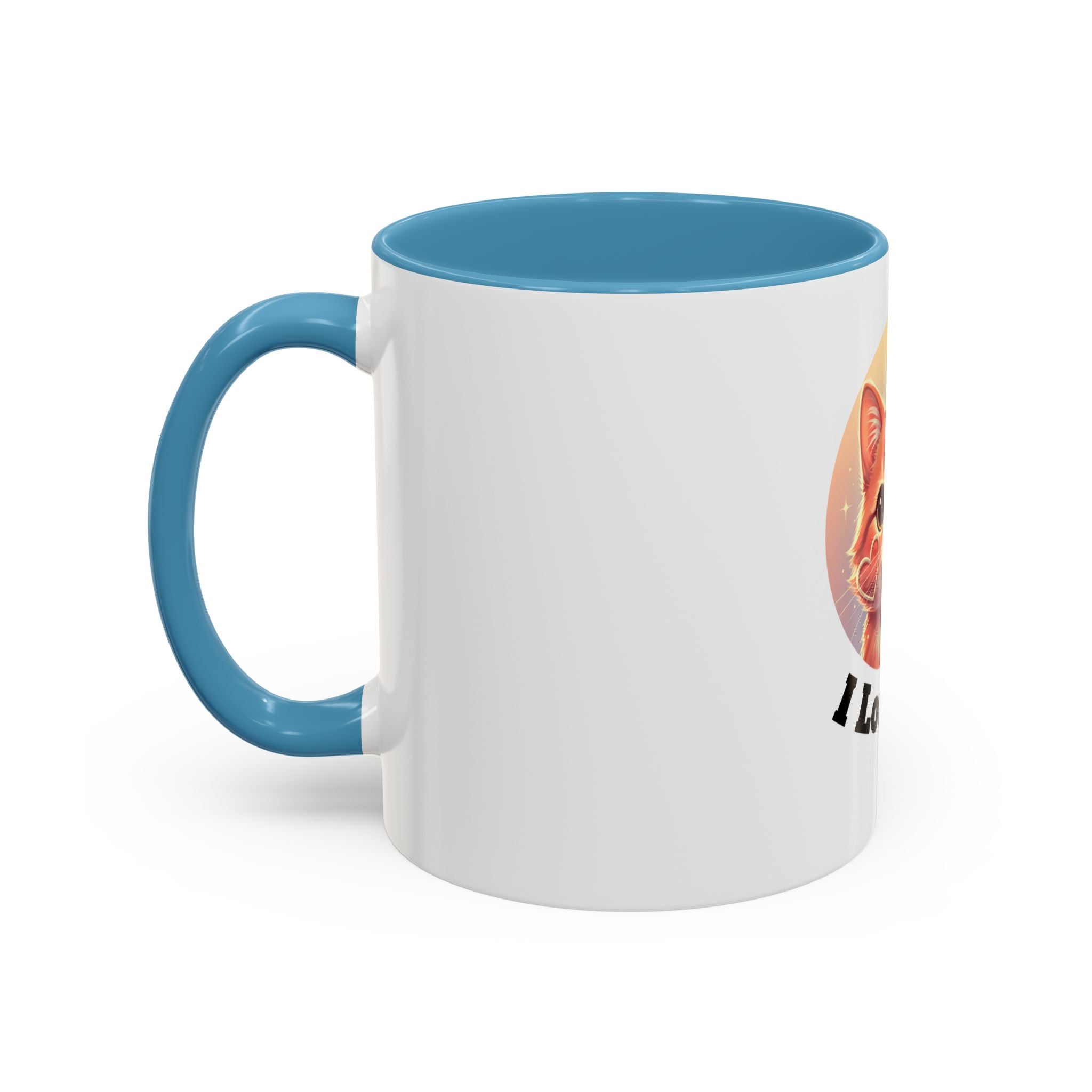 Cute Ginger Cat Accent Coffee Mug — Adorable Heart Cheeks Cat Mug (11/15oz)