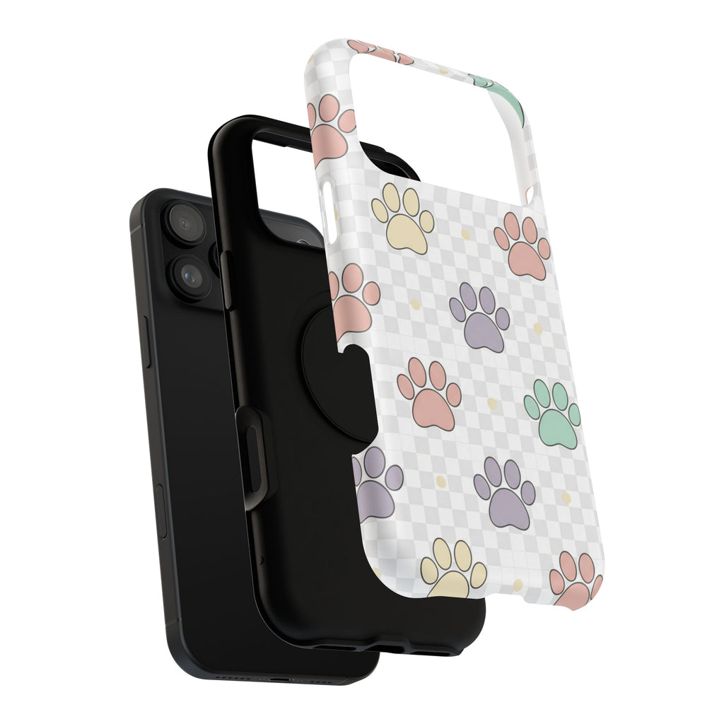 Paw Print Impact Phone Case — Pastel Pet Protector