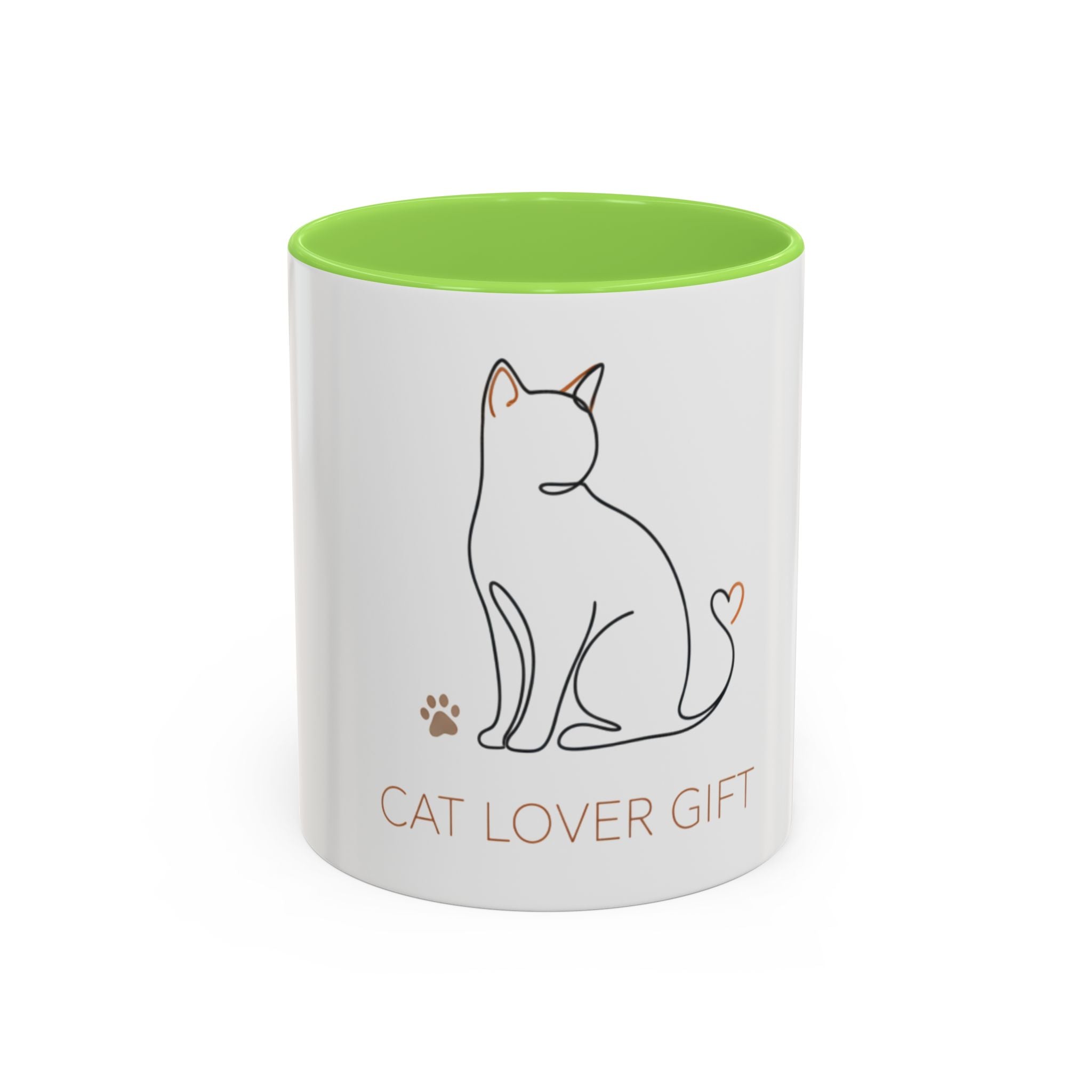 Cat Lover Mug — Minimal Line Art Coffee Cup (11oz & 15oz)
