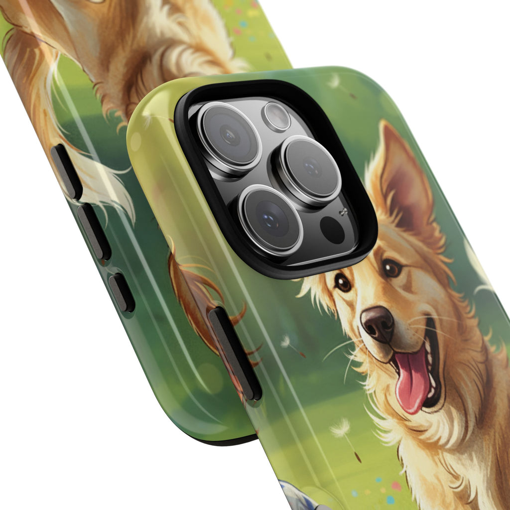 Phone Case - Personalized Cute Golden Retriever Phone Case (Name Customizable)