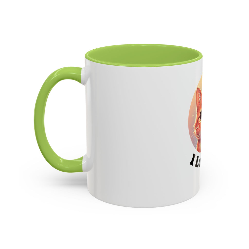 Cute Ginger Cat Accent Coffee Mug — Adorable Heart Cheeks Cat Mug (11/15oz)