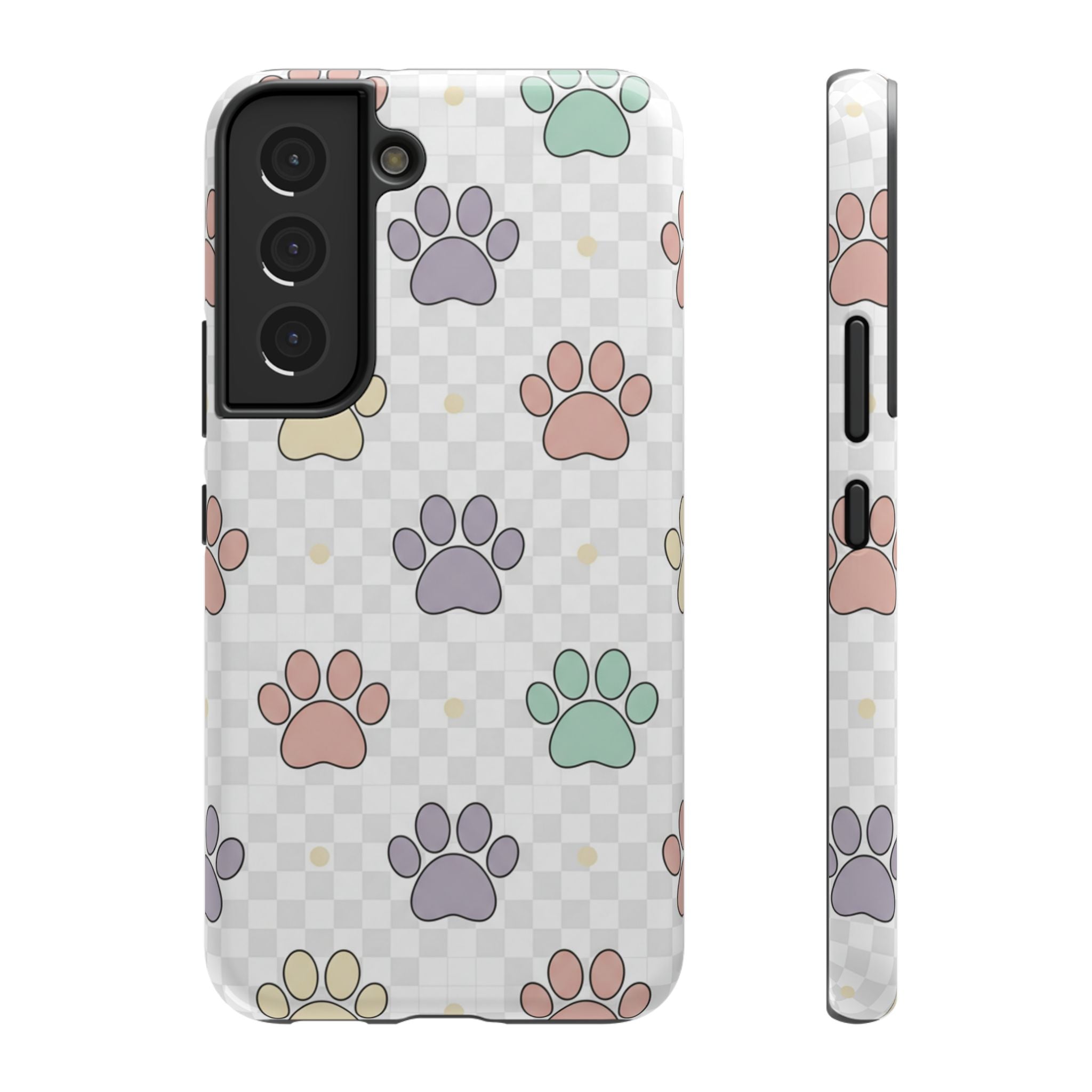 Paw Print Impact Phone Case — Pastel Pet Protector