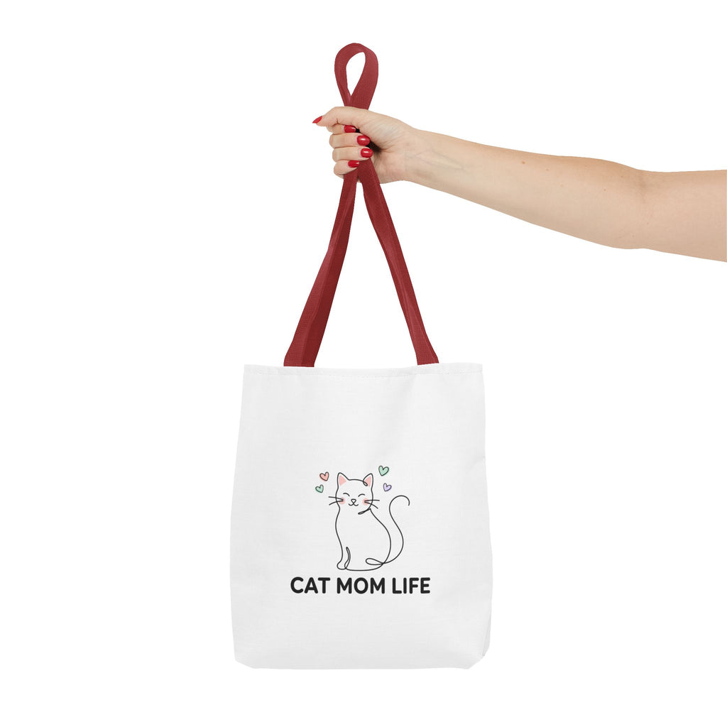 Cat Mom Life Tote Bag — Cute Cat Lover Canvas Tote