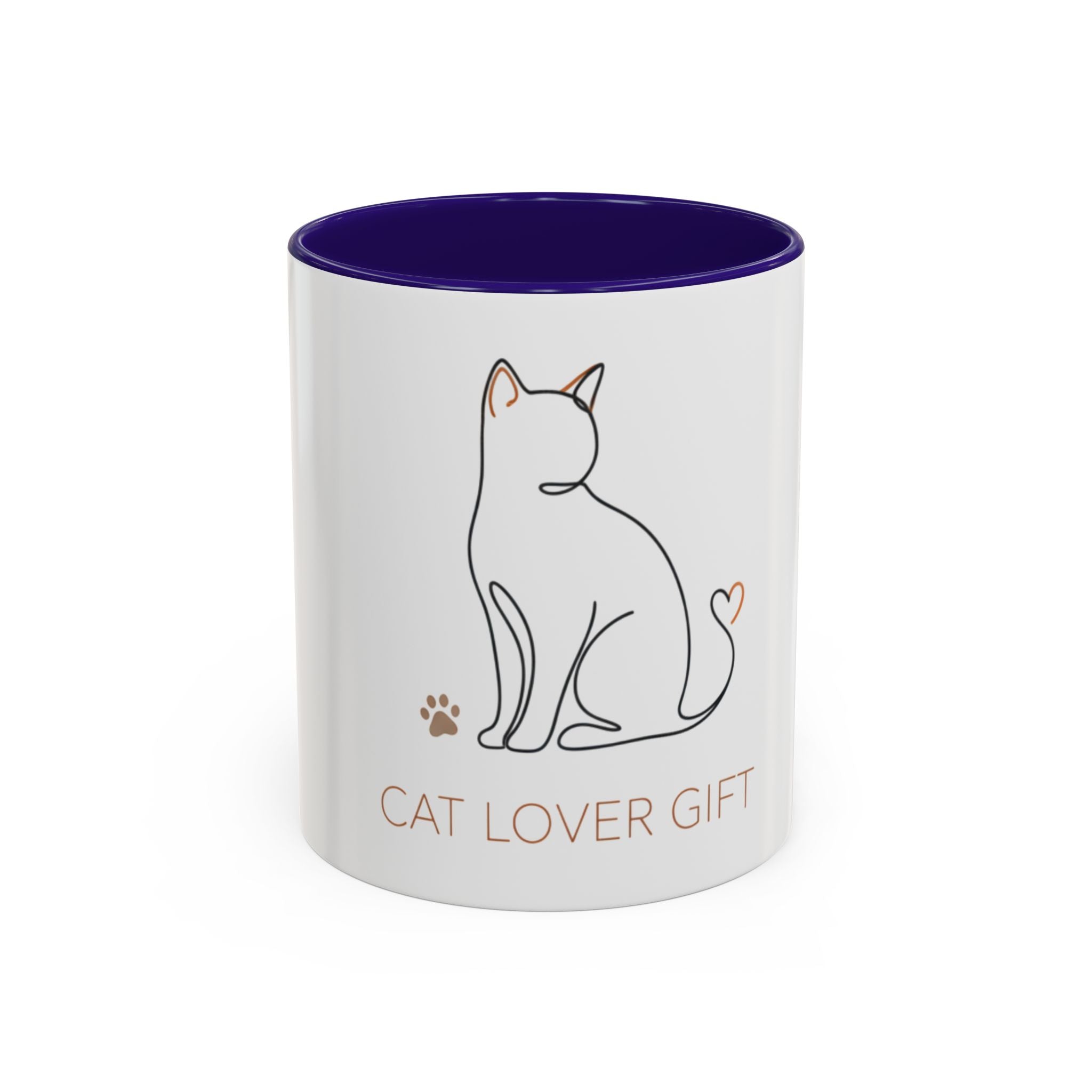 Cat Lover Mug — Minimal Line Art Coffee Cup (11oz & 15oz)
