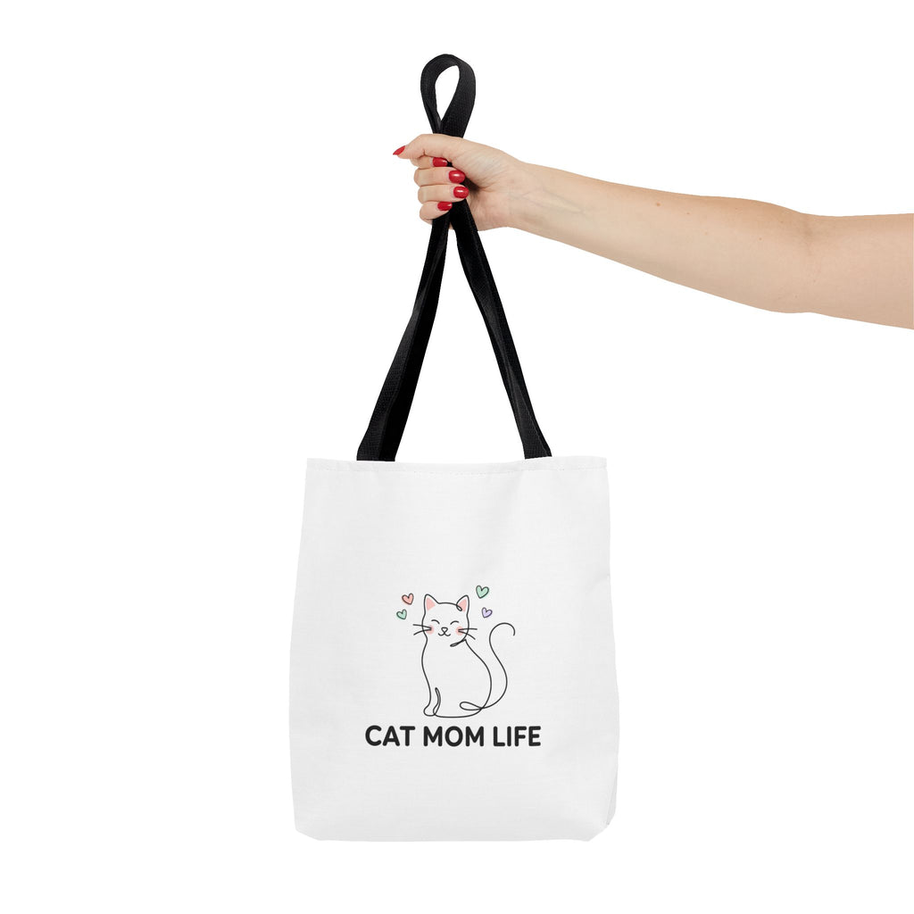 Cat Mom Life Tote Bag — Cute Cat Lover Canvas Tote