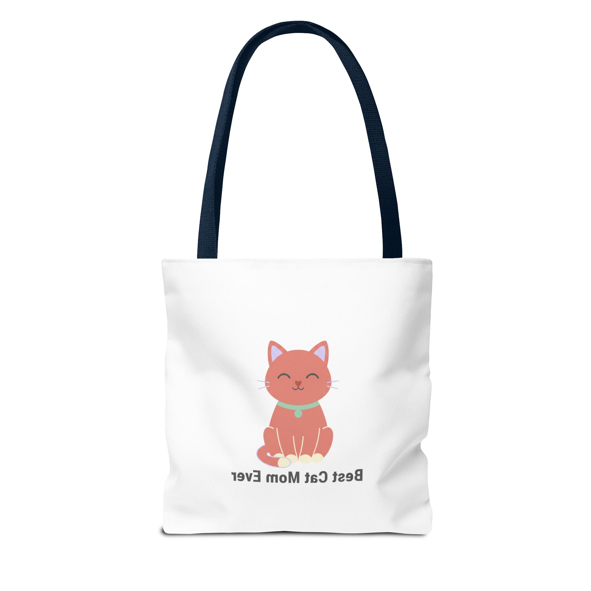 Best Cat Mom Ever Tote Bag — Cute Cat Graphic Canvas Tote for Cat Lovers