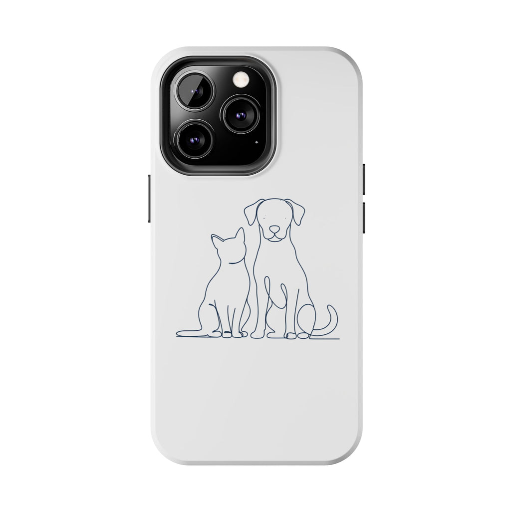 Cat & Dog Line Art Mug — Custom Pet Portrait