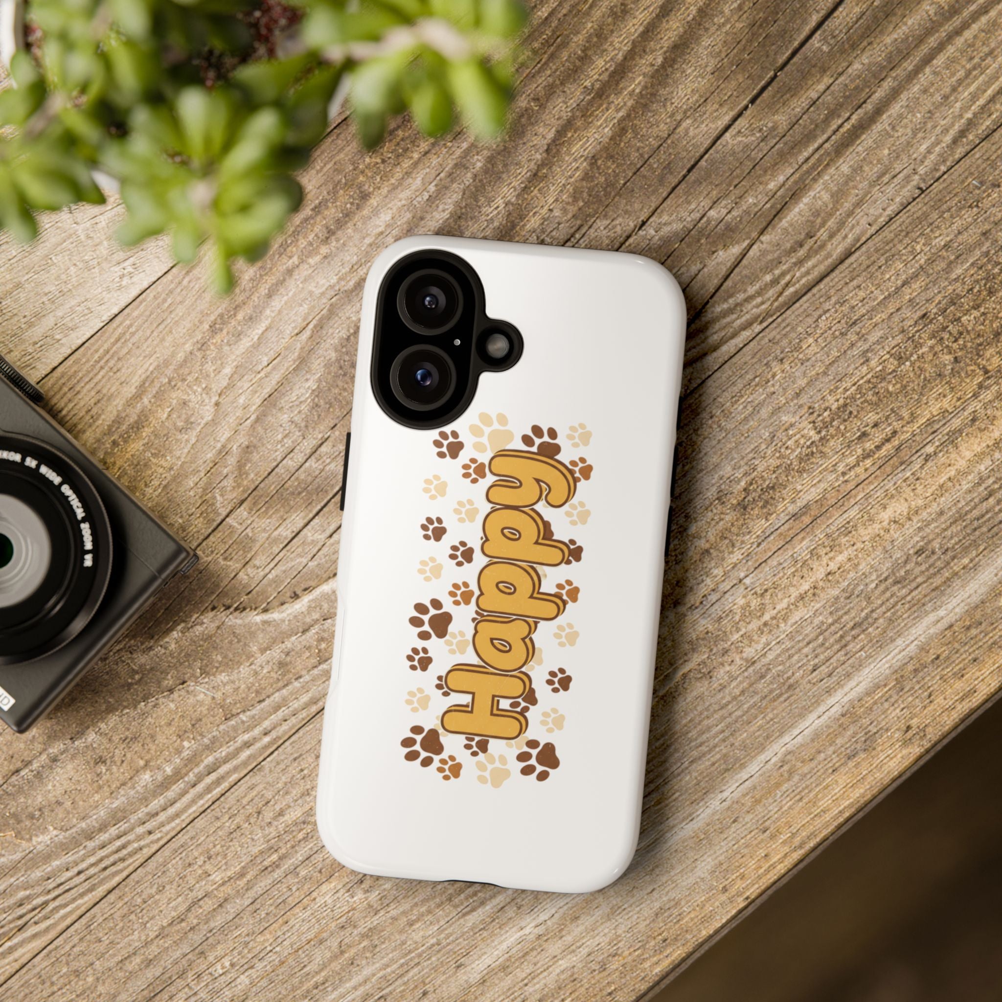 Happy Paw Phone Case — Cute Dog Paw Print iPhone Cover