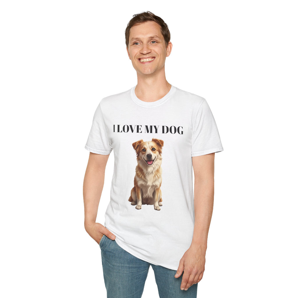 I Love My Dog T-Shirt — Cute Pet Portrait Tee for Dog Lovers