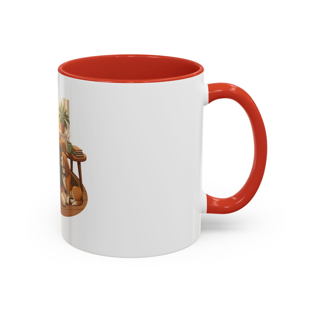 Cozy Pet Lover Mug – Ceramic Accent Mug with Dog Illustration, Warm Home Coffee Cup, 11oz & 15oz