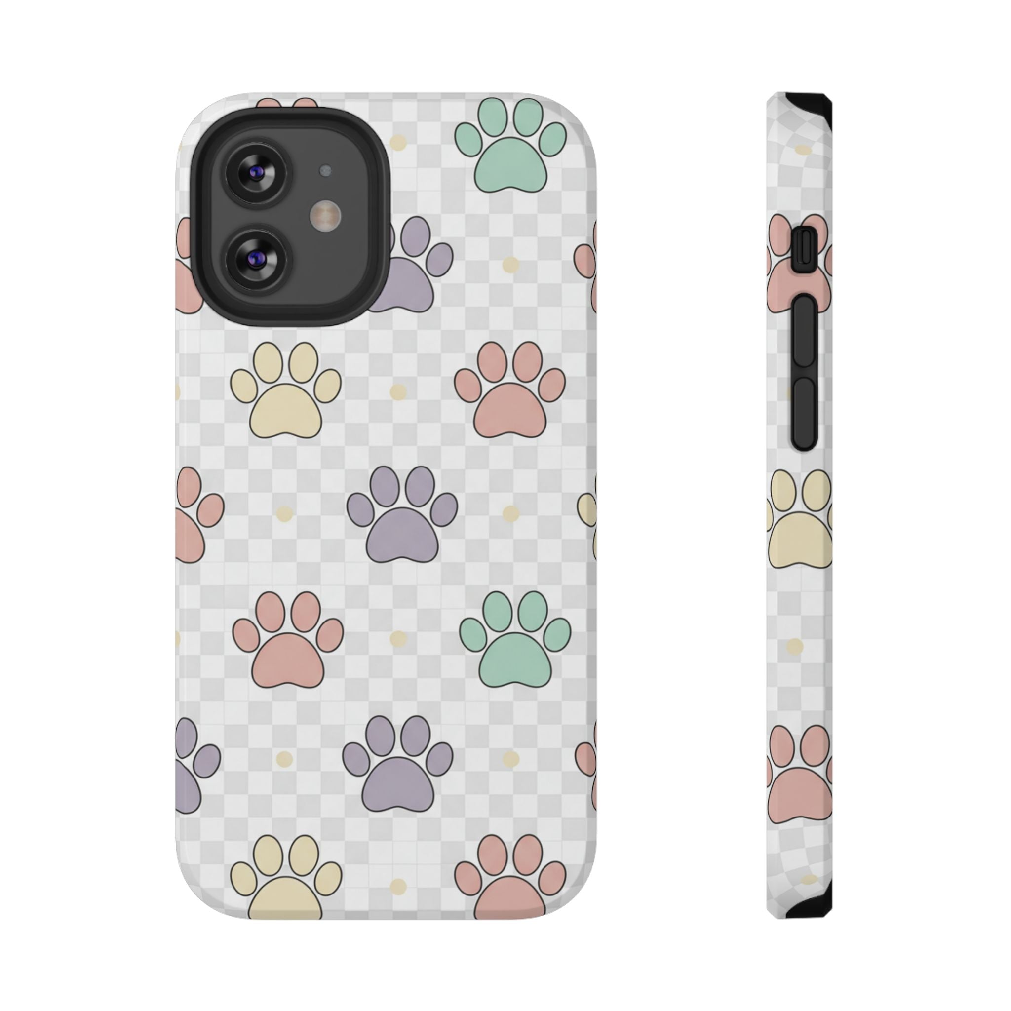 Paw Print Impact Phone Case — Pastel Pet Protector