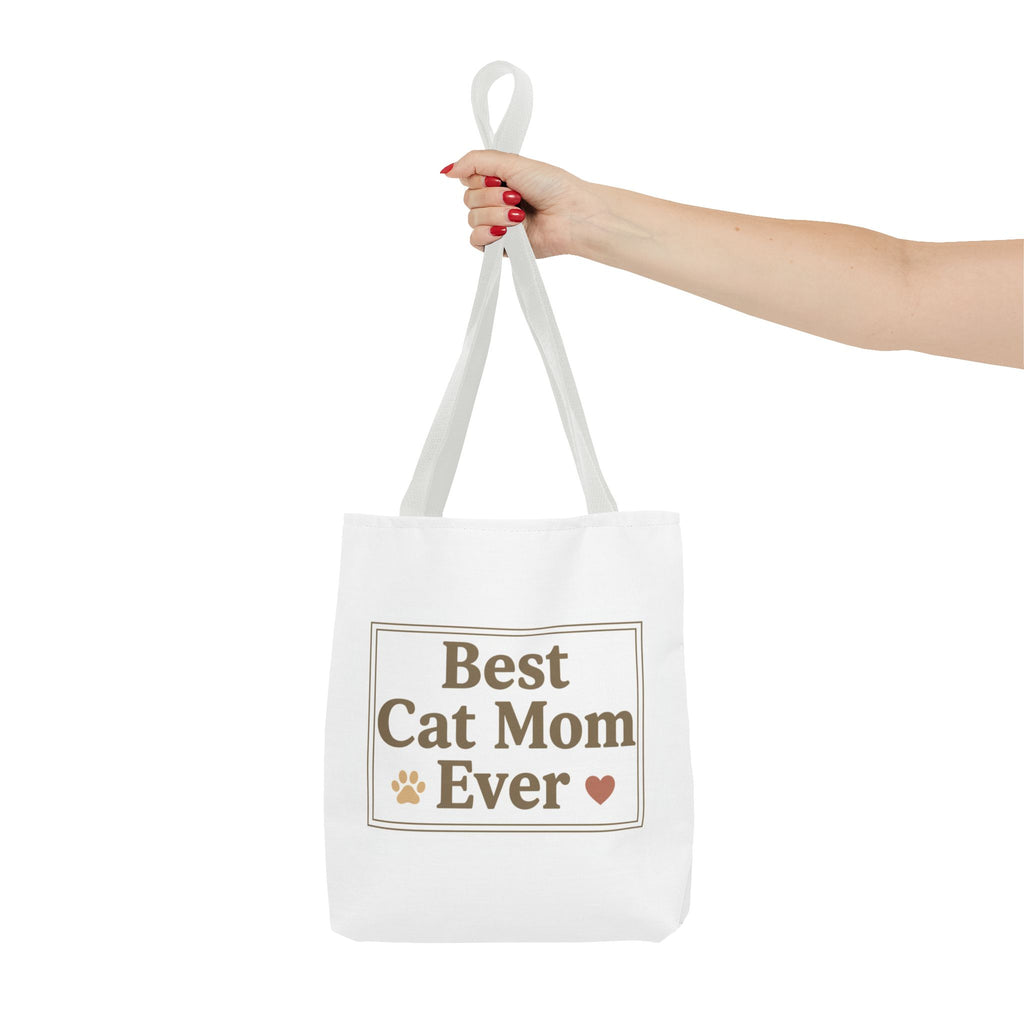 Best Cat Mom Ever Tote Bag — Cute Cat Mom Gift