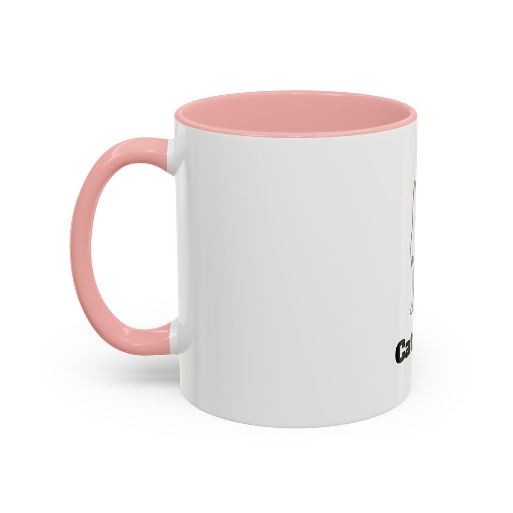 Cat Mom Accent Coffee Mug — Cute Cat Mom Ceramic Coffee Cup (11/15oz)