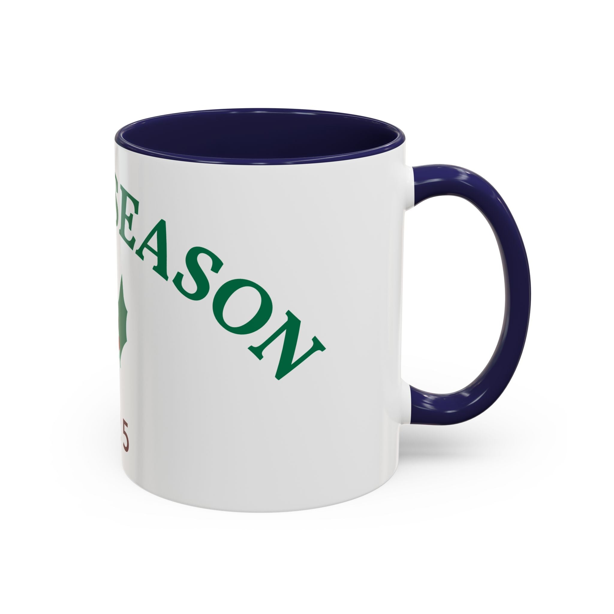 Holiday Coffee Mug - "Tis the Season 2025" Accent Ceramic Mug