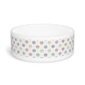 Pastel Paw Print Pet Bowl — Ceramic Dog & Cat Feeding Dish