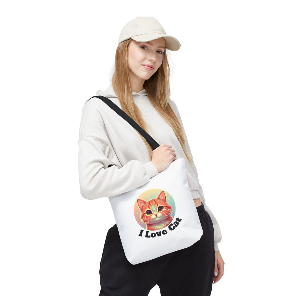 Cat Lover Tote Bag — Cute "I Love Cat" Kitty Canvas Tote