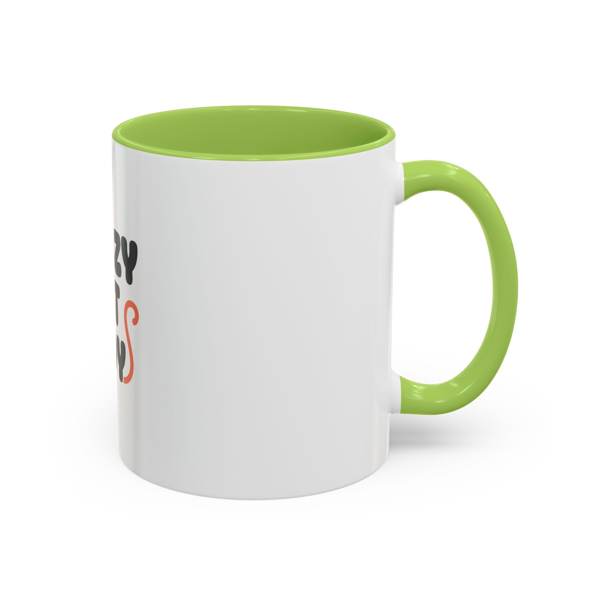 Crazy Cat Lady Accent Coffee Mug – Cute Cat Paw Typography 11/15oz