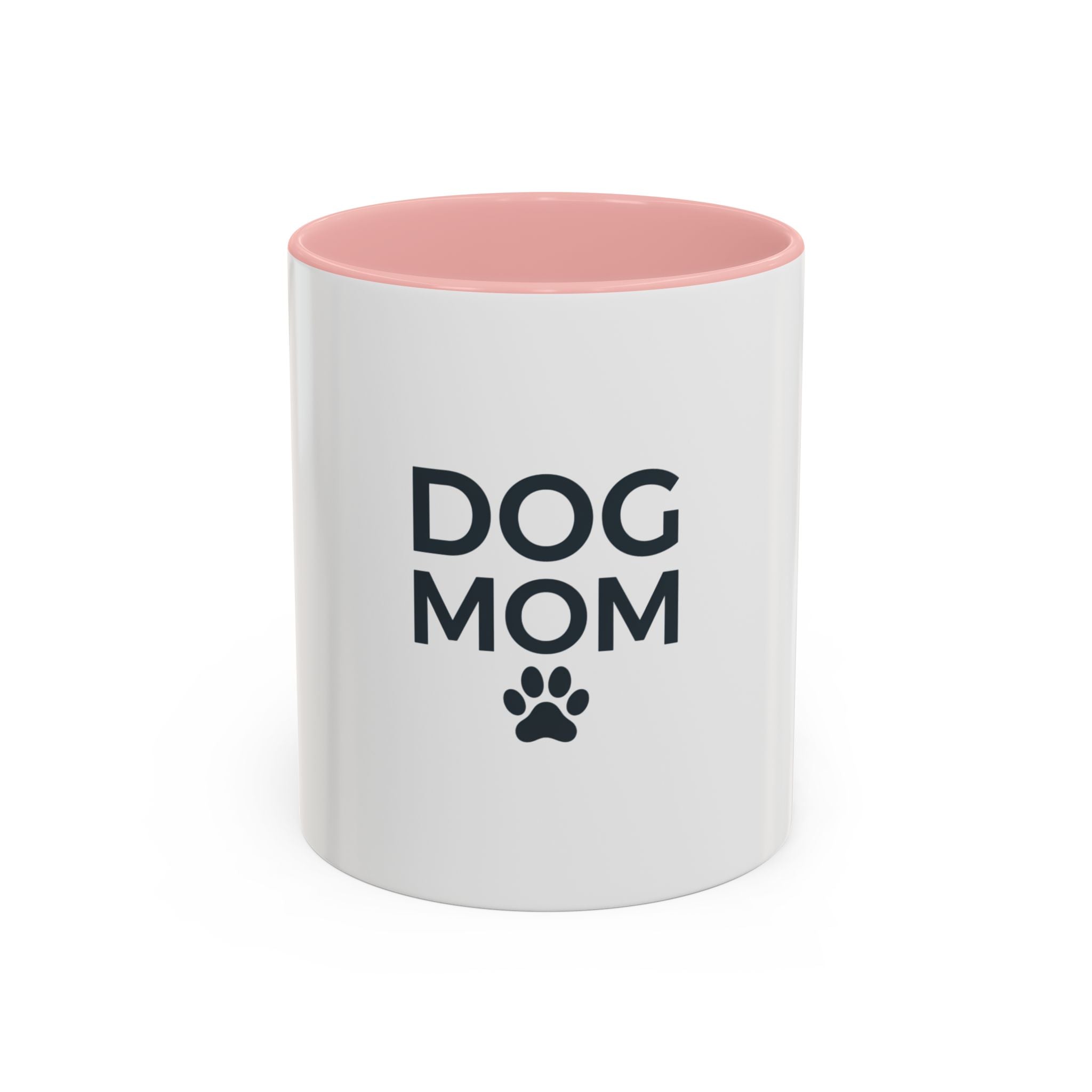 Dog Mom Accent Coffee Mug — Paw Print Gift for Pet Lovers (11/15 oz)