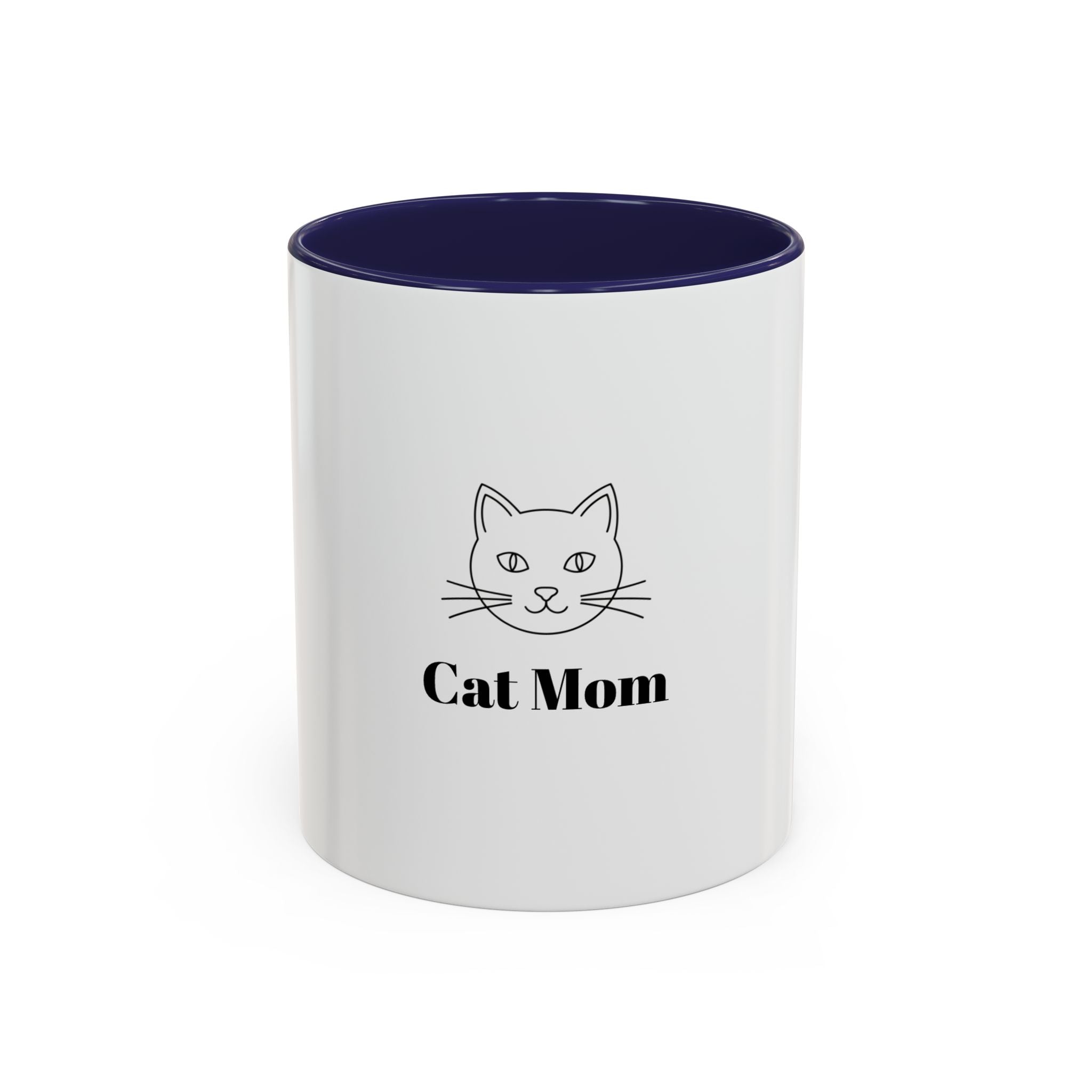 Cat Mom Coffee Mug — Cute Cat Face Gift (11oz & 15oz)