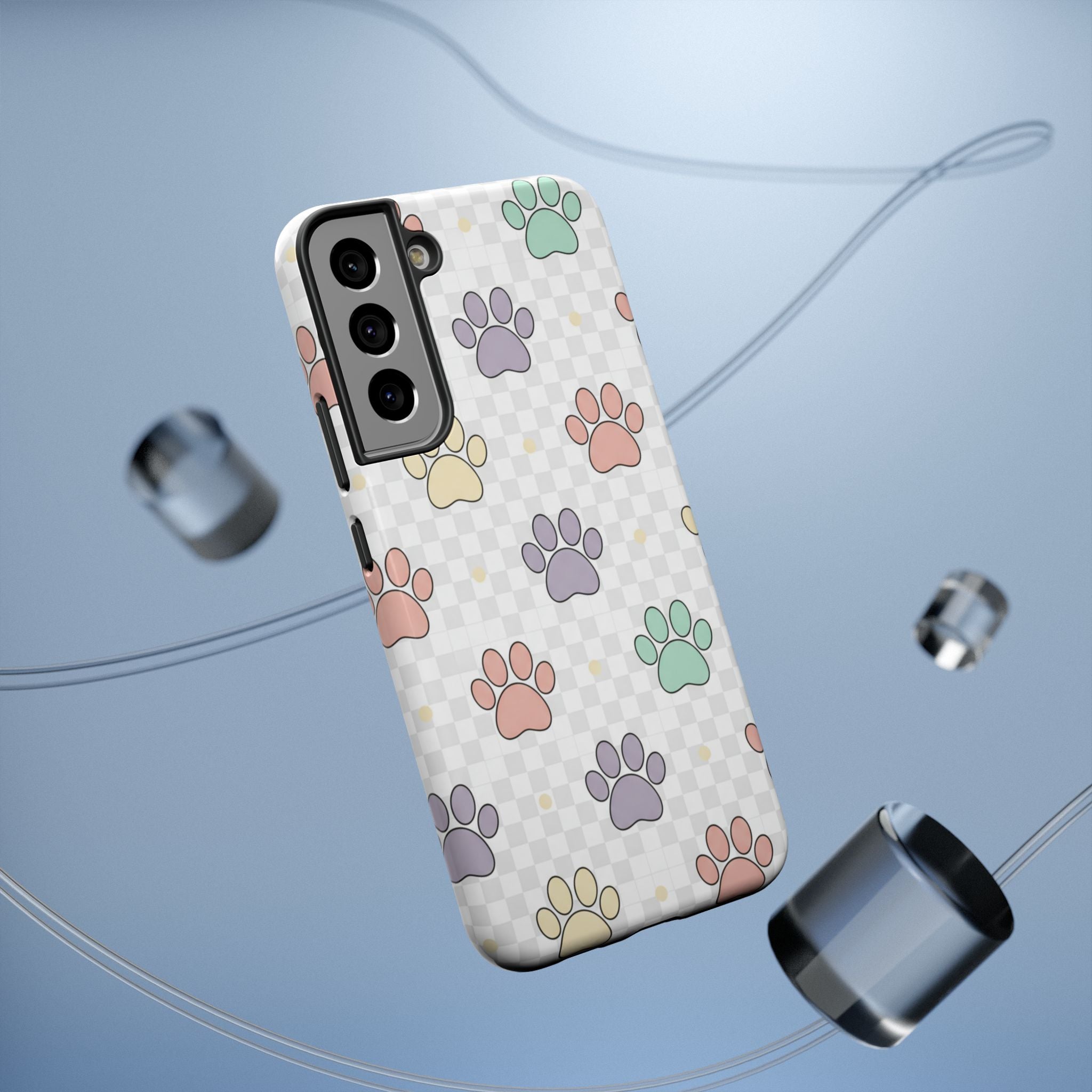 Paw Print Impact Phone Case — Pastel Pet Protector