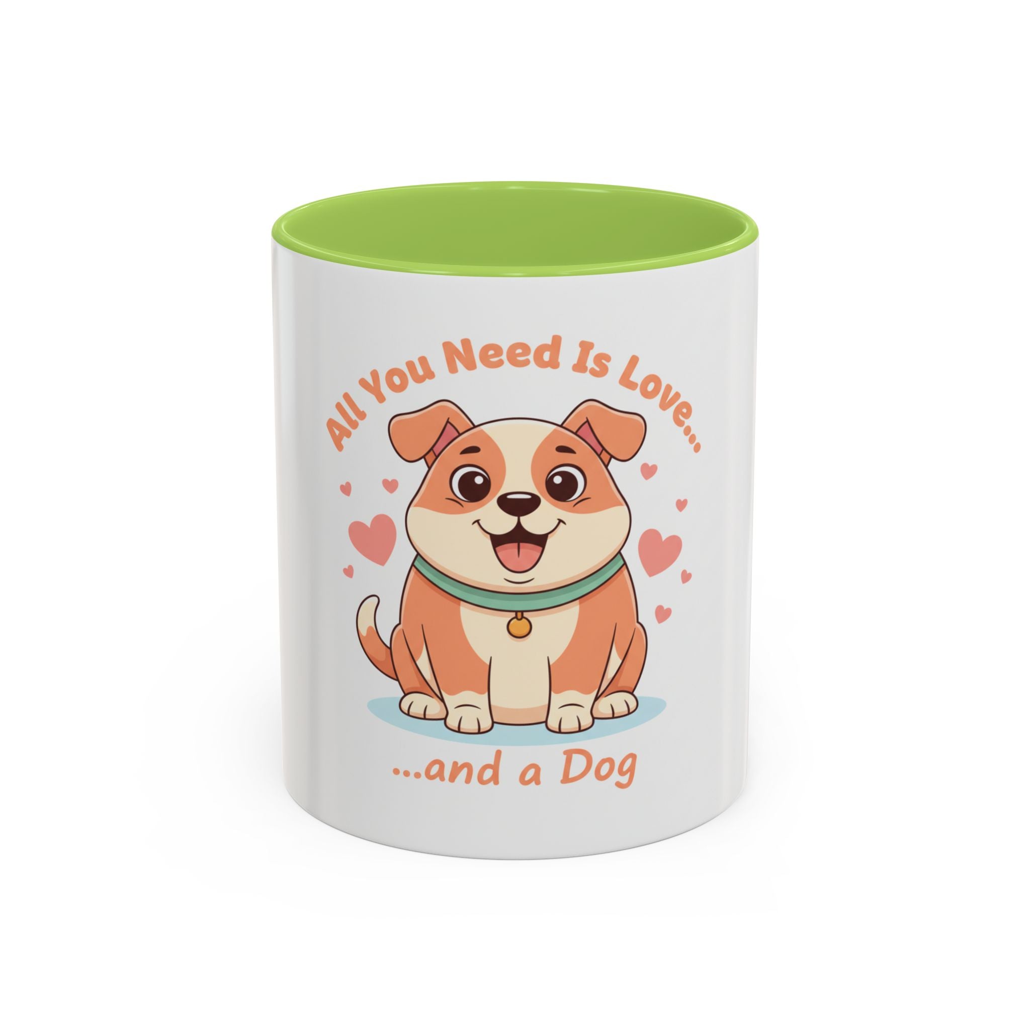 Dog Lover Coffee Mug — "All You Need Is Love... and a Dog" Accent Mug