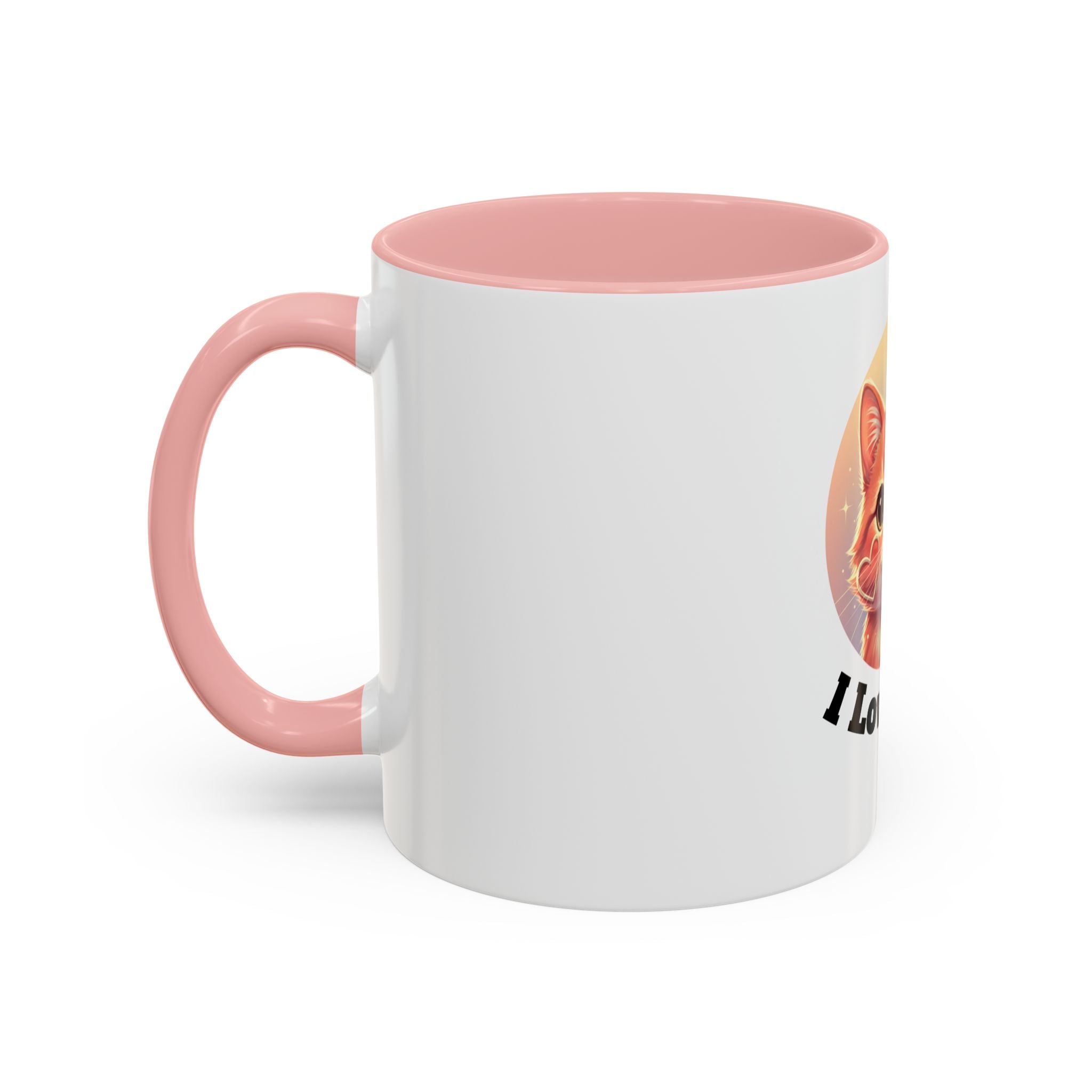 Cute Ginger Cat Accent Coffee Mug — Adorable Heart Cheeks Cat Mug (11/15oz)
