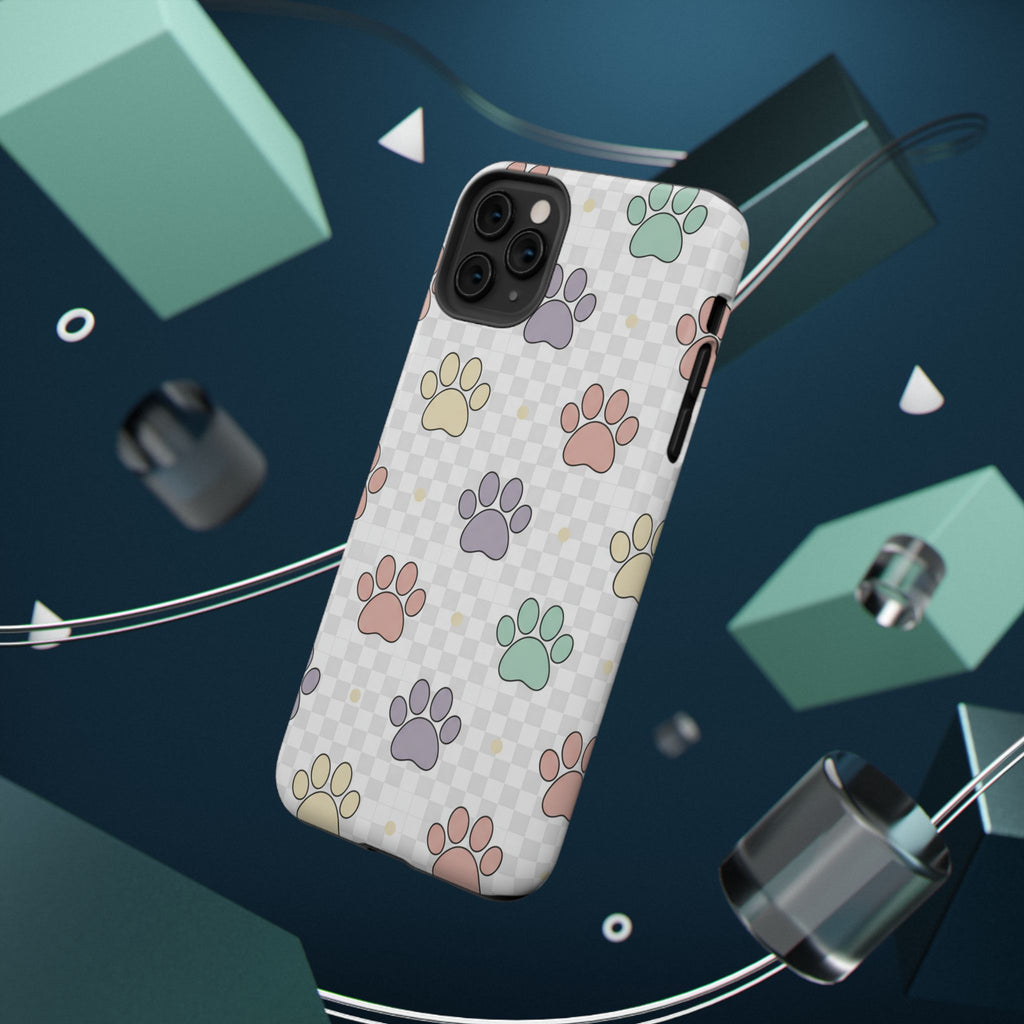 Paw Print Impact Phone Case — Pastel Pet Protector