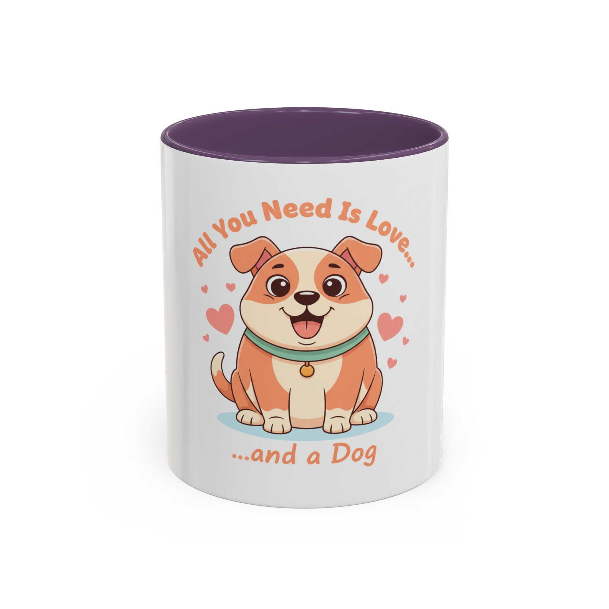 Dog Lover Coffee Mug — "All You Need Is Love... and a Dog" Accent Mug