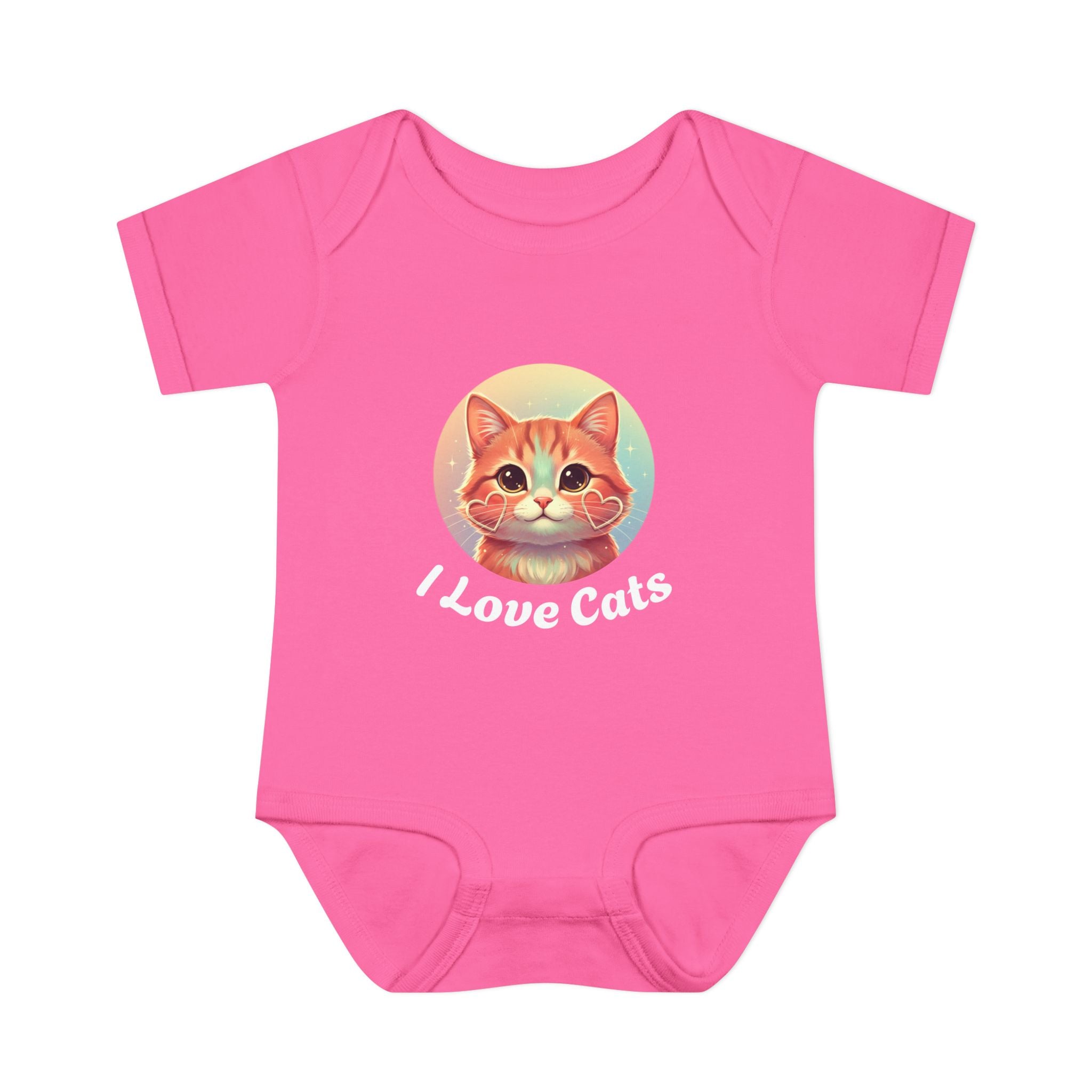 I Love Cats Baby Bodysuit — Cute Kitten Infant Onesie