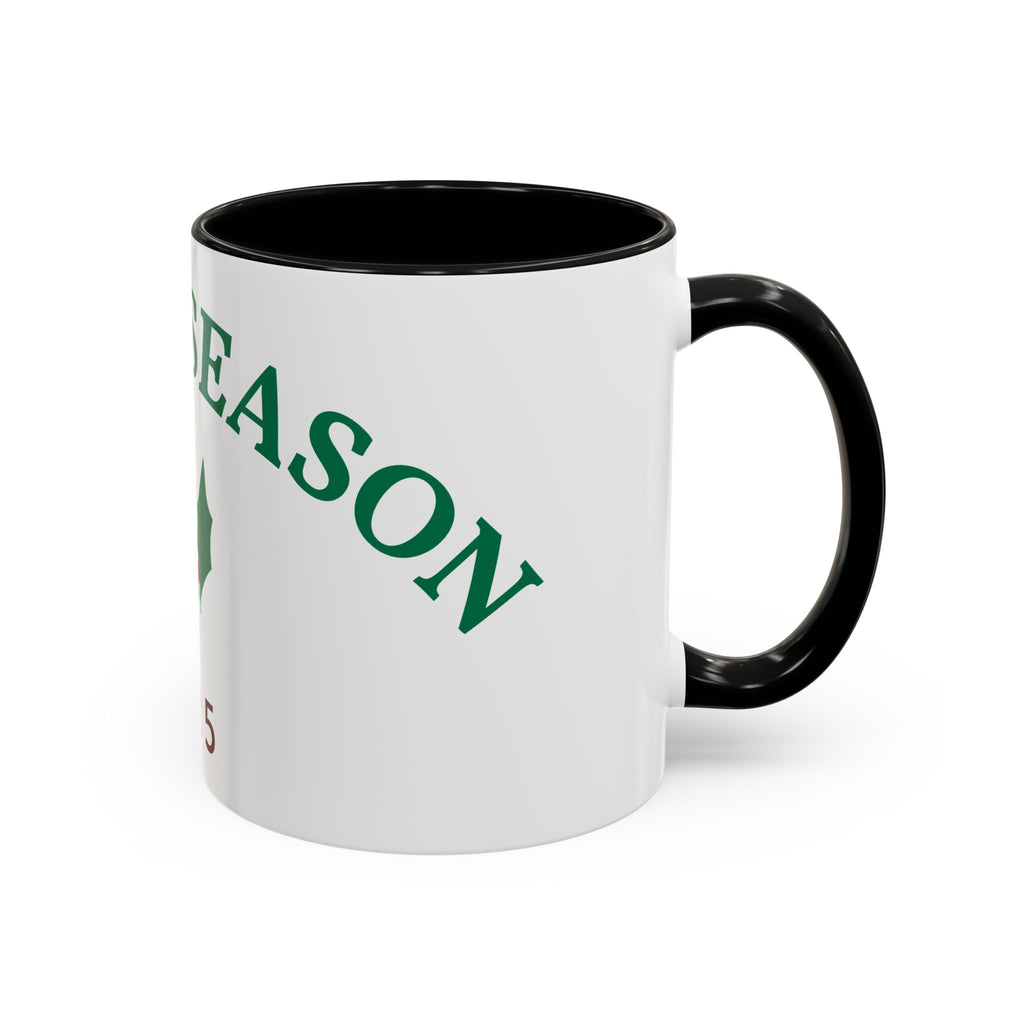 Holiday Coffee Mug - "Tis the Season 2025" Accent Ceramic Mug