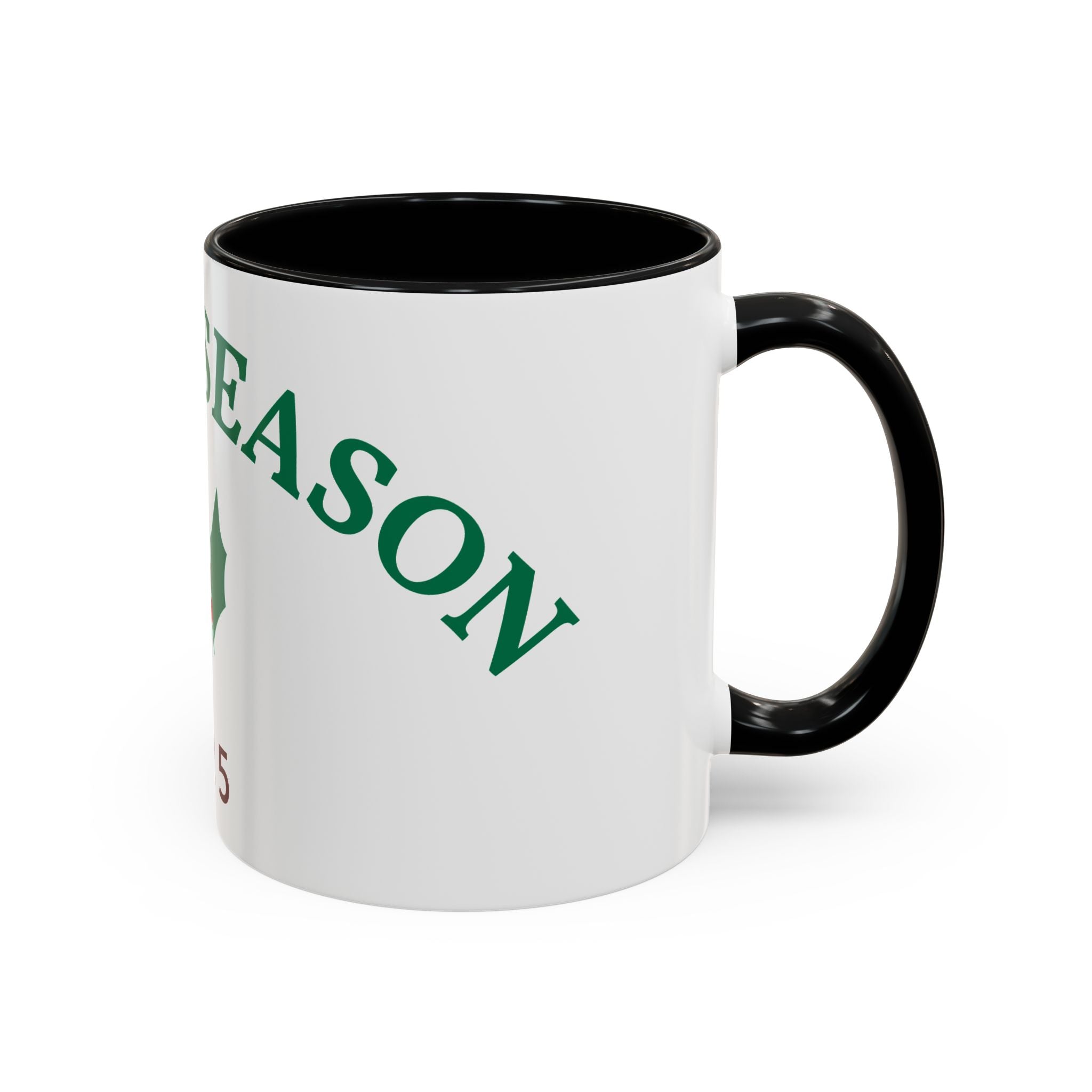 Holiday Coffee Mug - "Tis the Season 2025" Accent Ceramic Mug