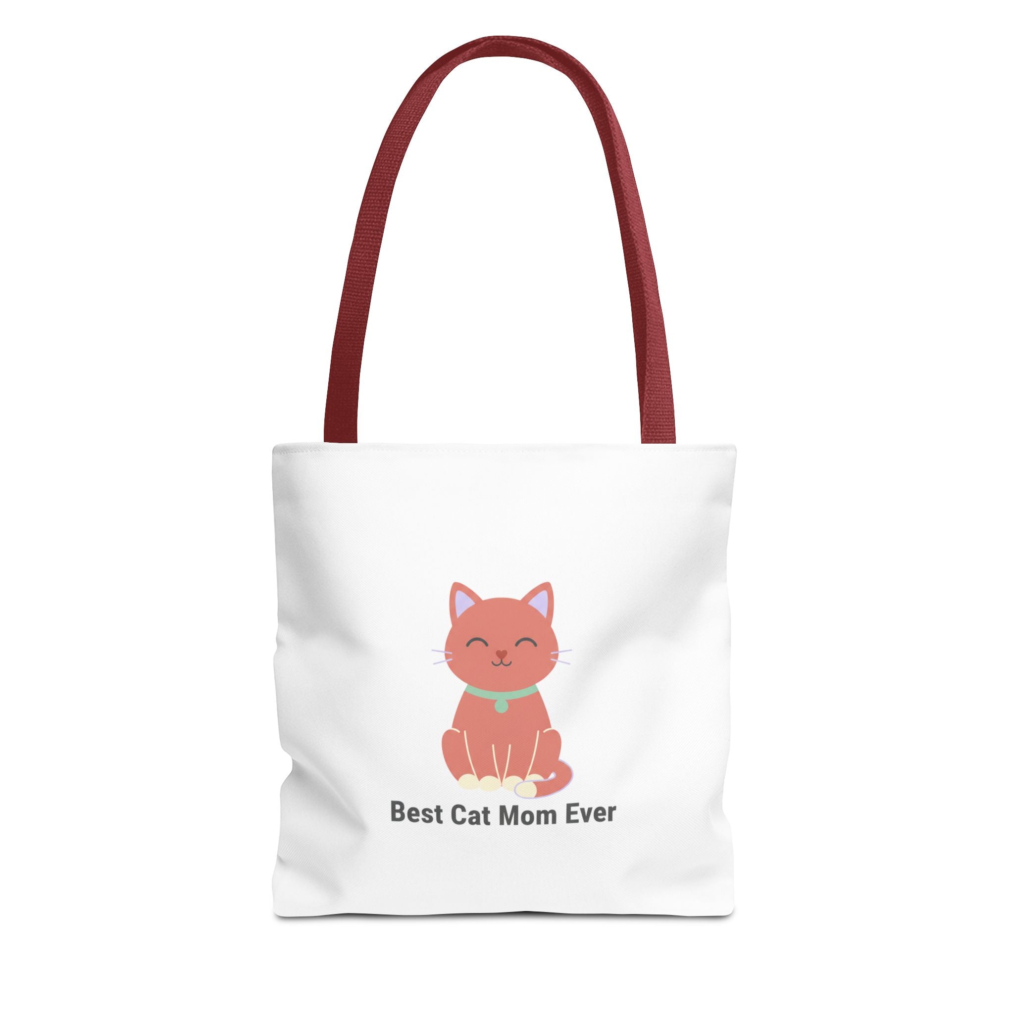 Best Cat Mom Ever Tote Bag — Cute Cat Graphic Canvas Tote for Cat Lovers