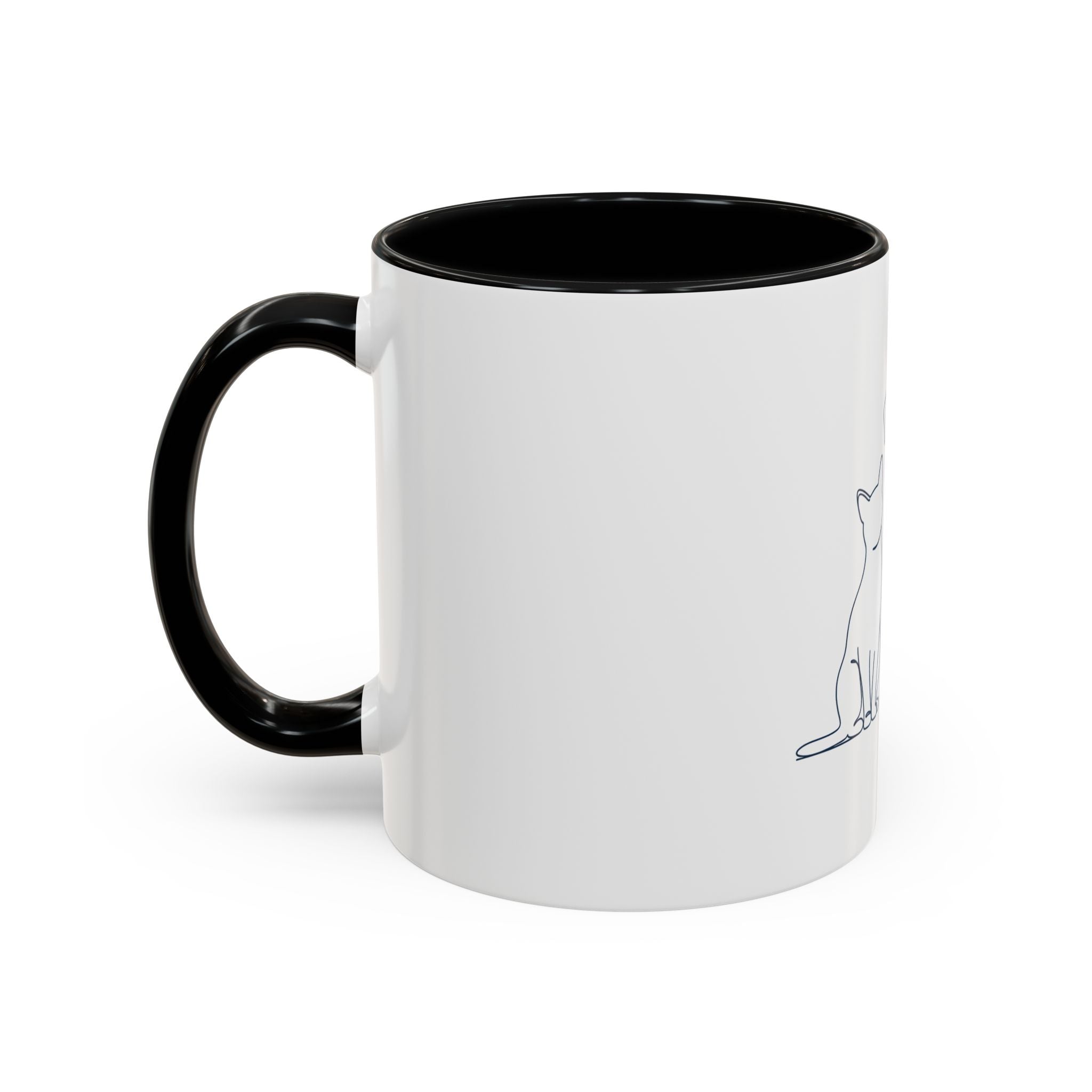 Personalized Cat & Dog Line Art Coffee Mug — Accent 11/15oz