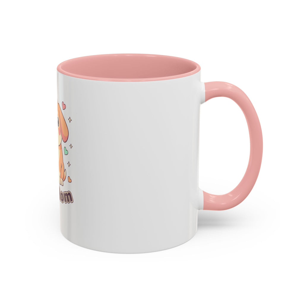 Dog Mom Coffee Mug — Cute Puppy Accent Mug (11/15 oz)