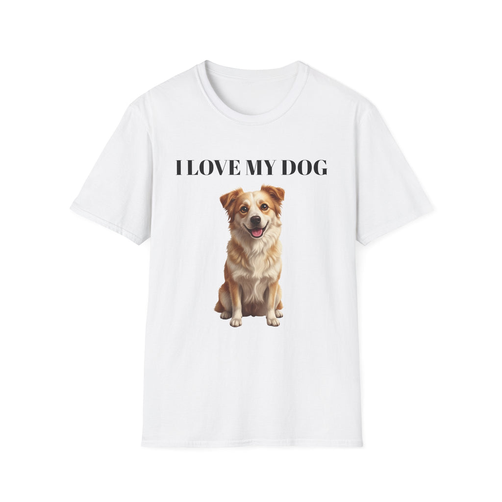 I Love My Dog T-Shirt — Cute Pet Portrait Tee for Dog Lovers