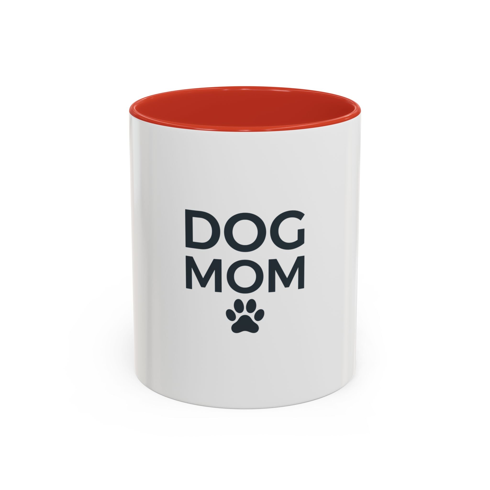 Dog Mom Accent Coffee Mug — Paw Print Gift for Pet Lovers (11/15 oz)