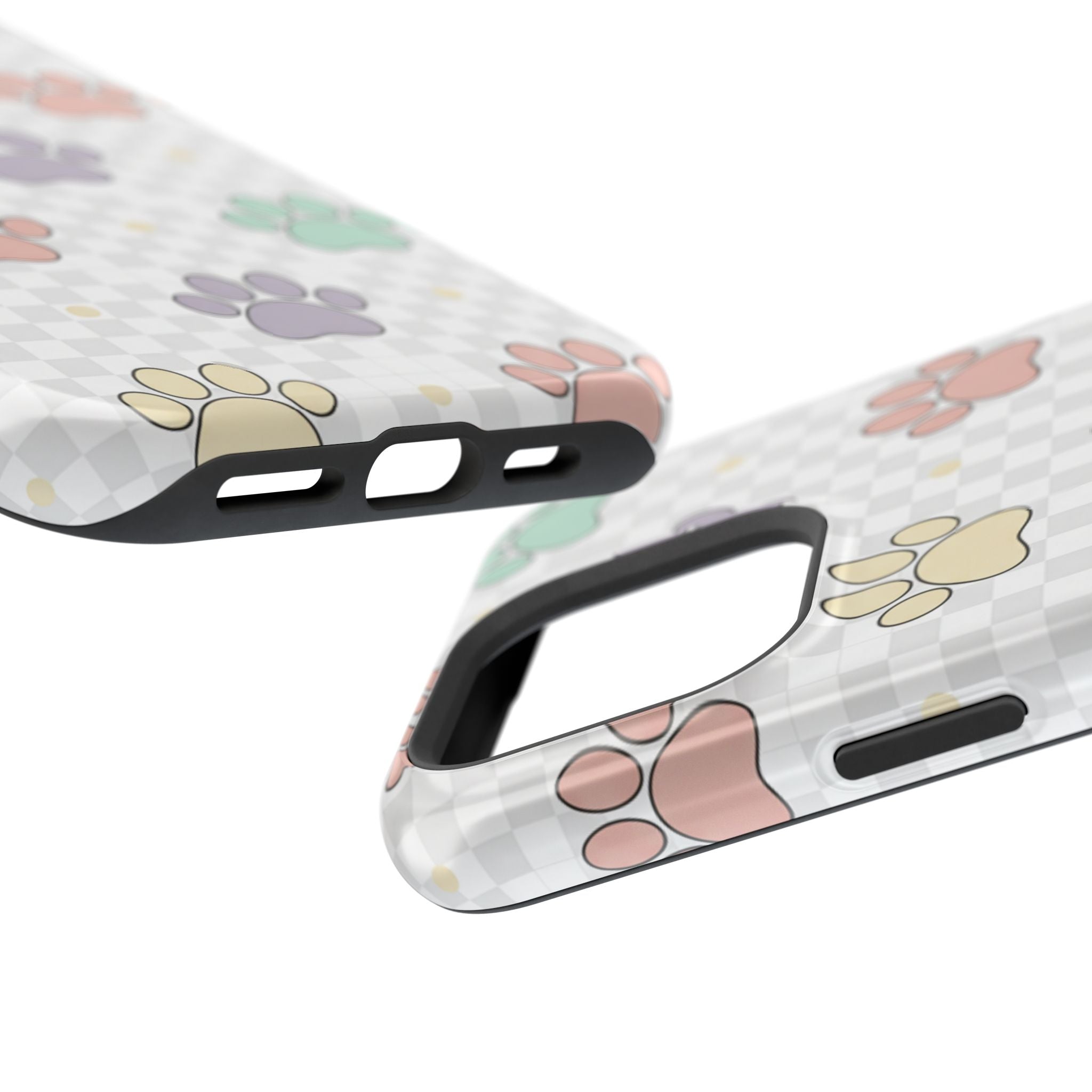 Paw Print Impact Phone Case — Pastel Pet Protector