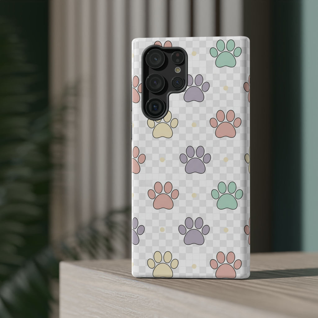 Paw Print Impact Phone Case — Pastel Pet Protector