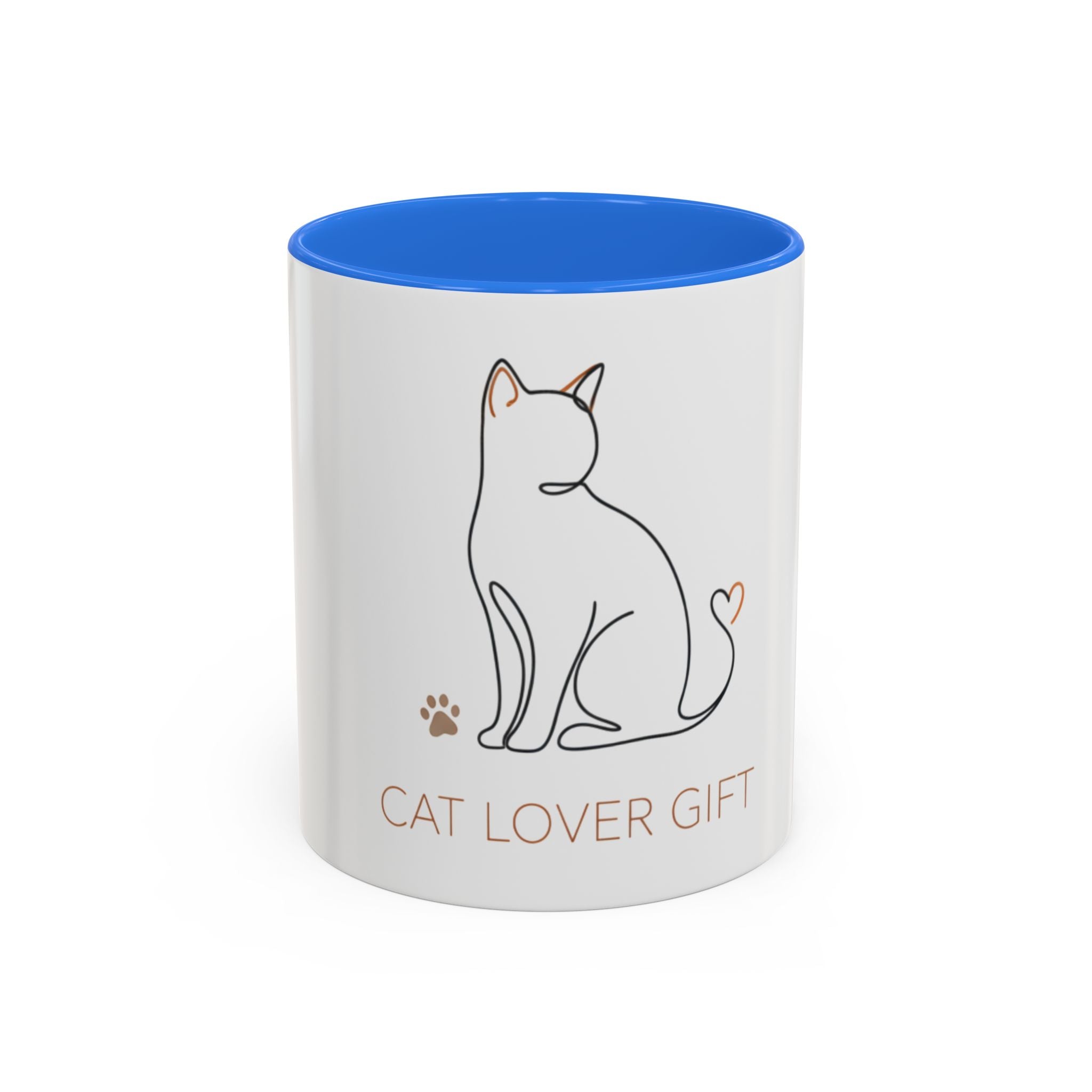 Cat Lover Mug — Minimal Line Art Coffee Cup (11oz & 15oz)