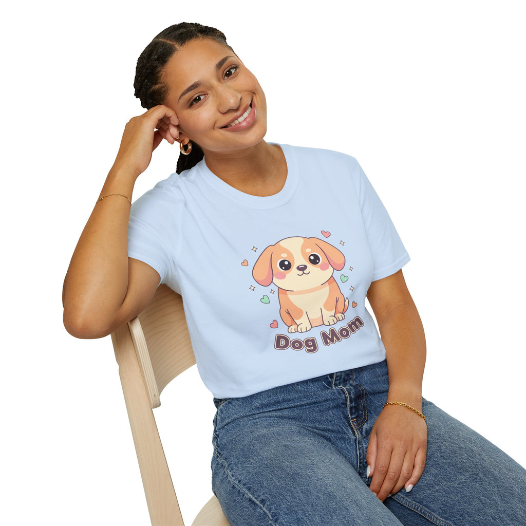 Dog Mom T-Shirt — Cute Cartoon Puppy Graphic Tee for Dog Lovers