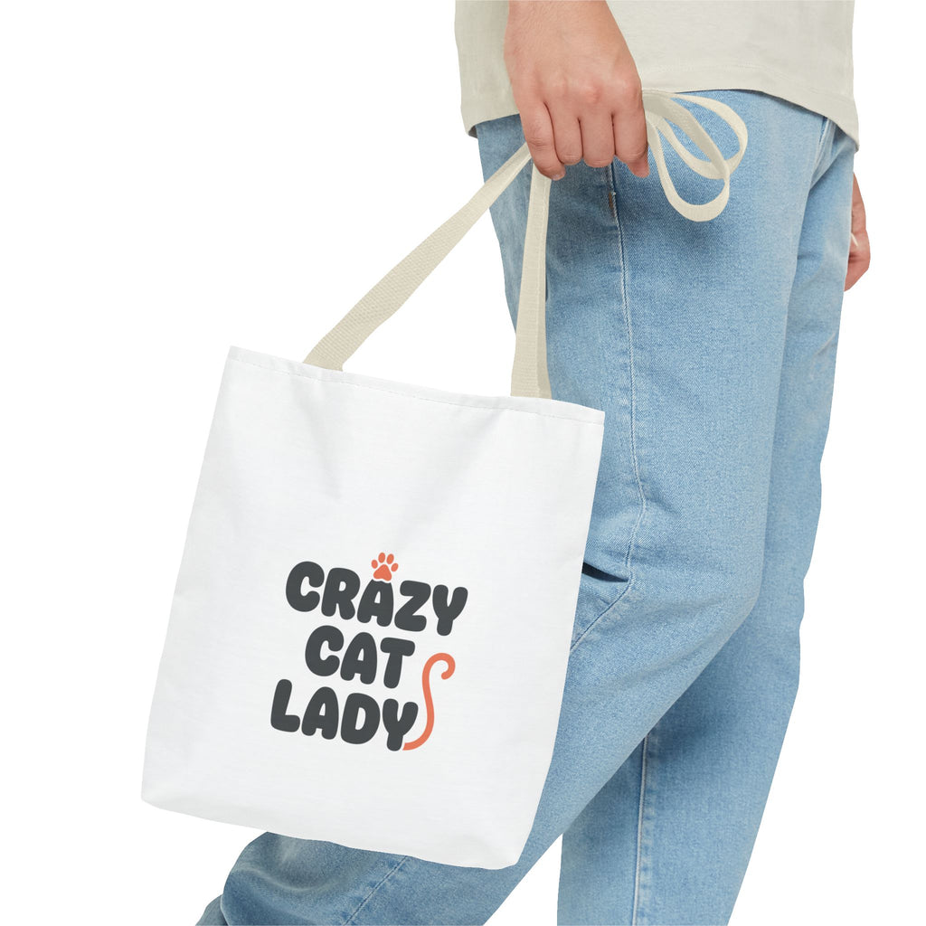 Cracy Cat Ladies Tote Bag — Cute All-Over-Print Cat Design