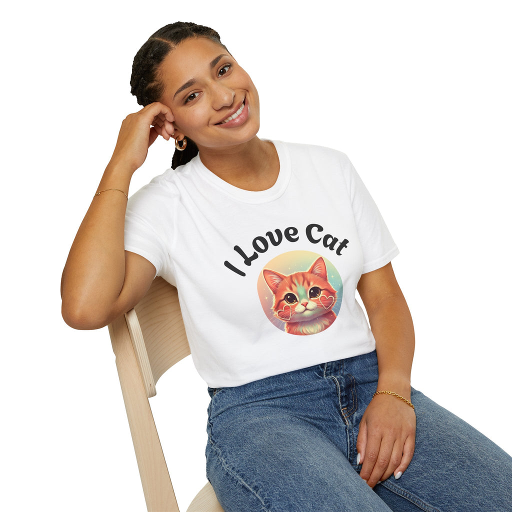 I Love Cat T-Shirt — Cute Retro Cat Graphic Tee for Cat Lovers